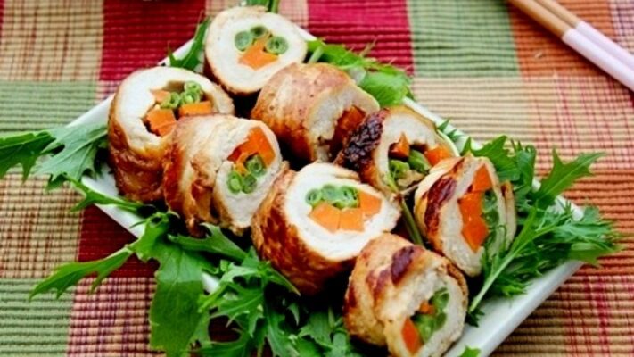 Wrap gà rau củ