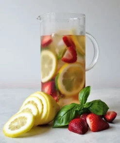 Cold brew chanh dâu tây húng quế