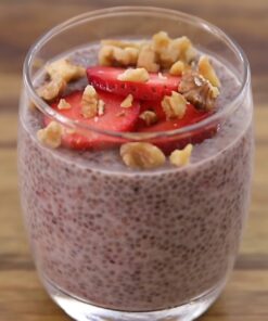 Pudding hạt chia dâu tây